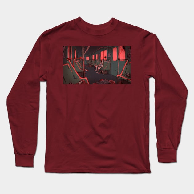 Train Long Sleeve T-Shirt by reysaurus